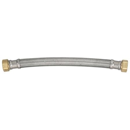 Gourmetgalley 7213-18-34-1 0.75 FIP x 18" Braided Stainless Steel Water Heater Connector GO697749